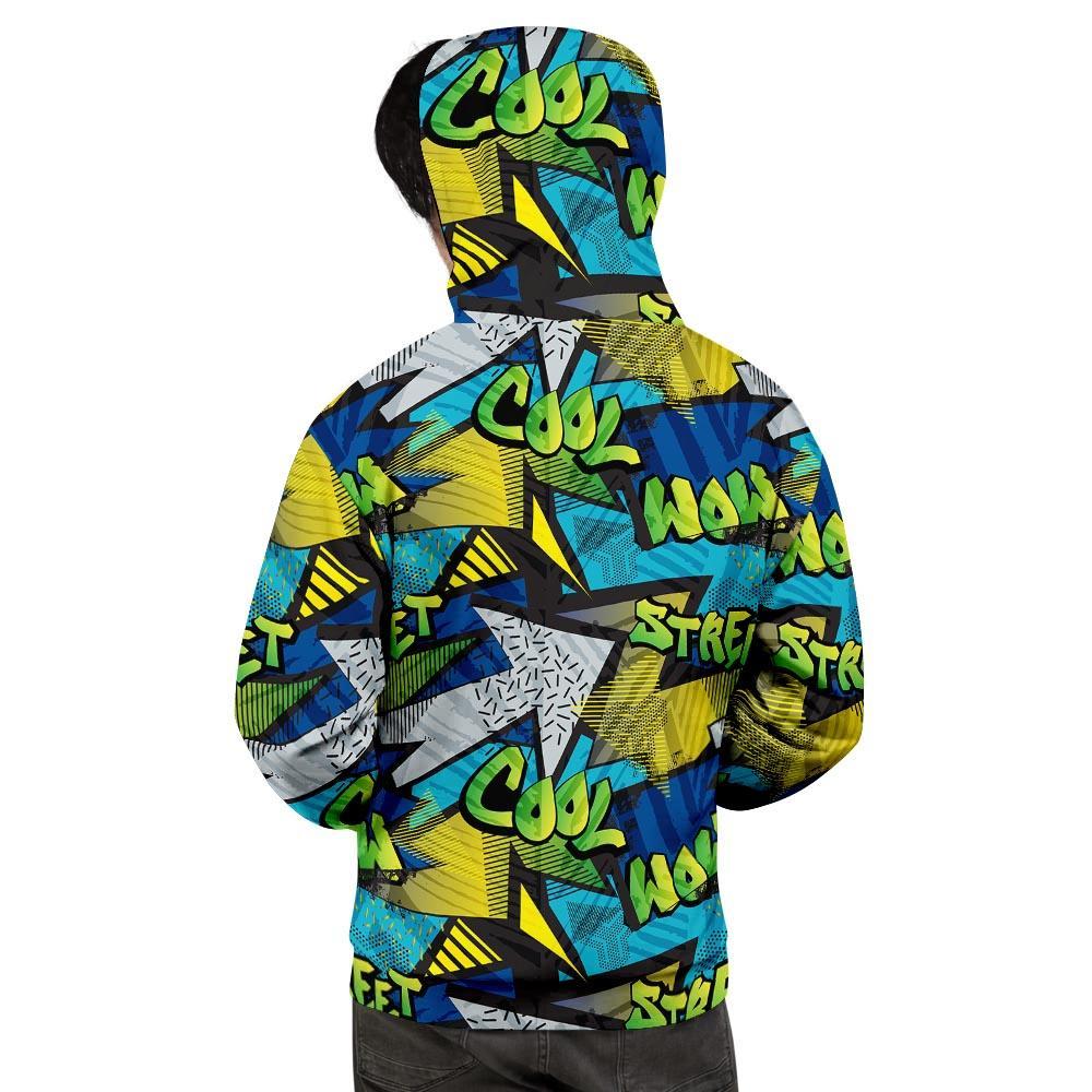 Abstract Graffiti Print Men's Hoodie-grizzshop