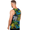 Abstract Graffiti Print Men's Tank Tops-grizzshop