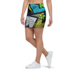 Abstract Graffiti Print Mini Skirt-grizzshop