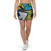 Abstract Graffiti Print Mini Skirt-grizzshop