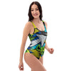 Abstract Graffiti Print One Piece Swimsuite-grizzshop