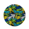 Abstract Graffiti Print Round Rug-grizzshop