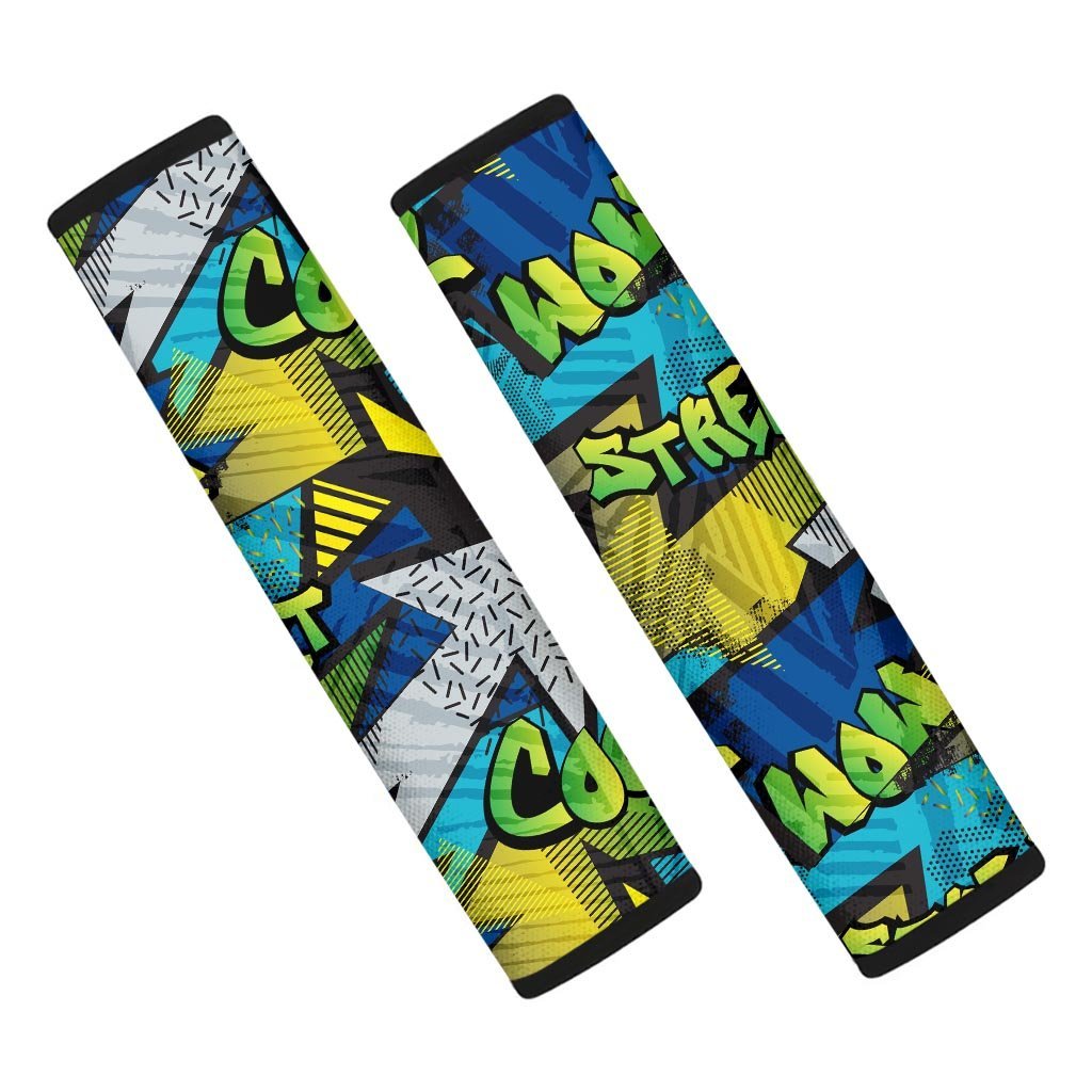 Abstract Graffiti Print Seat Belt Cover-grizzshop