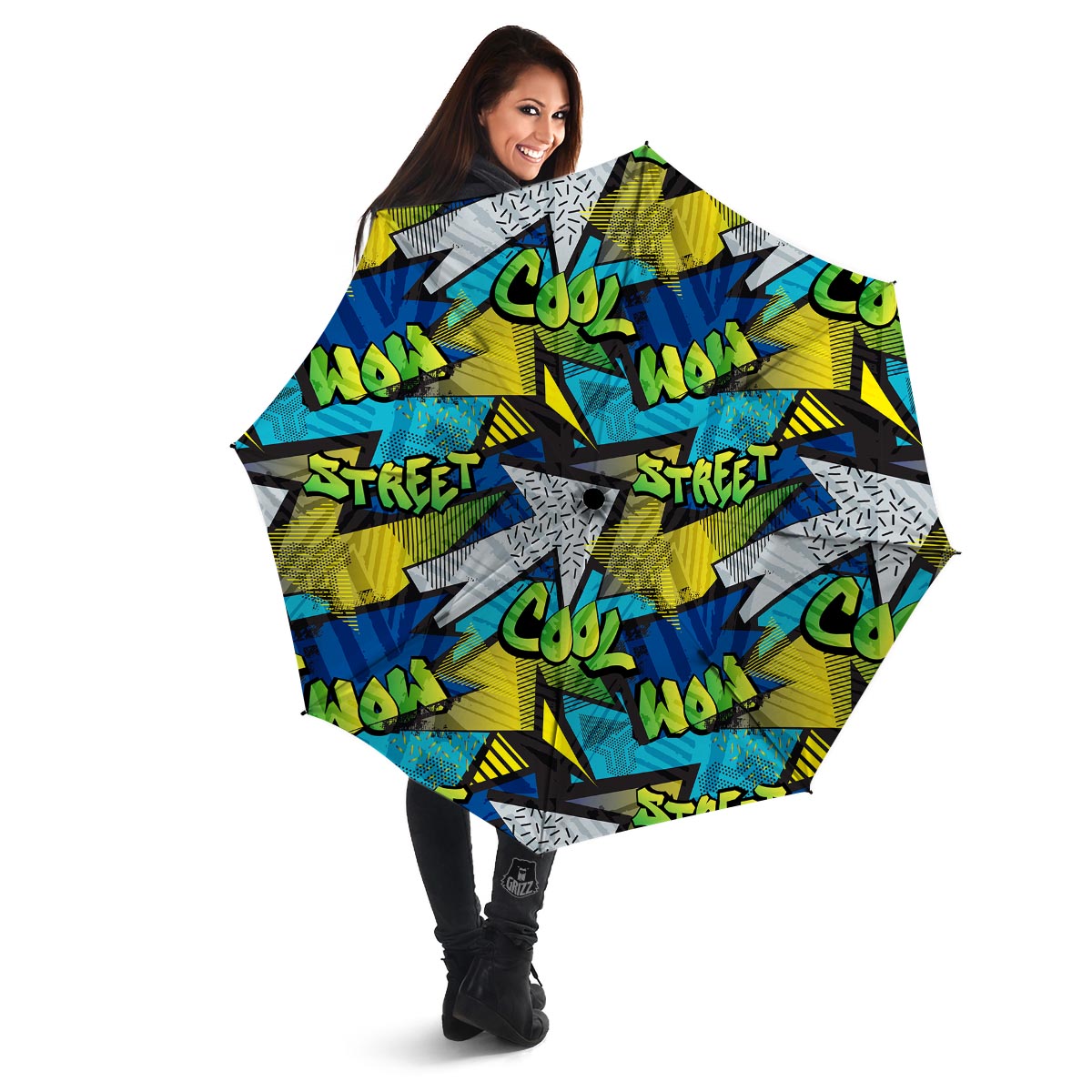 Abstract Graffiti Print Umbrella-grizzshop