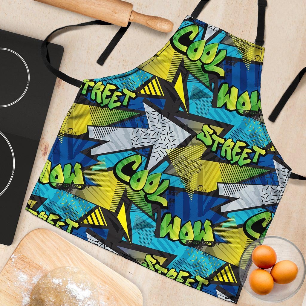 Abstract Graffiti Print Women's Apron-grizzshop