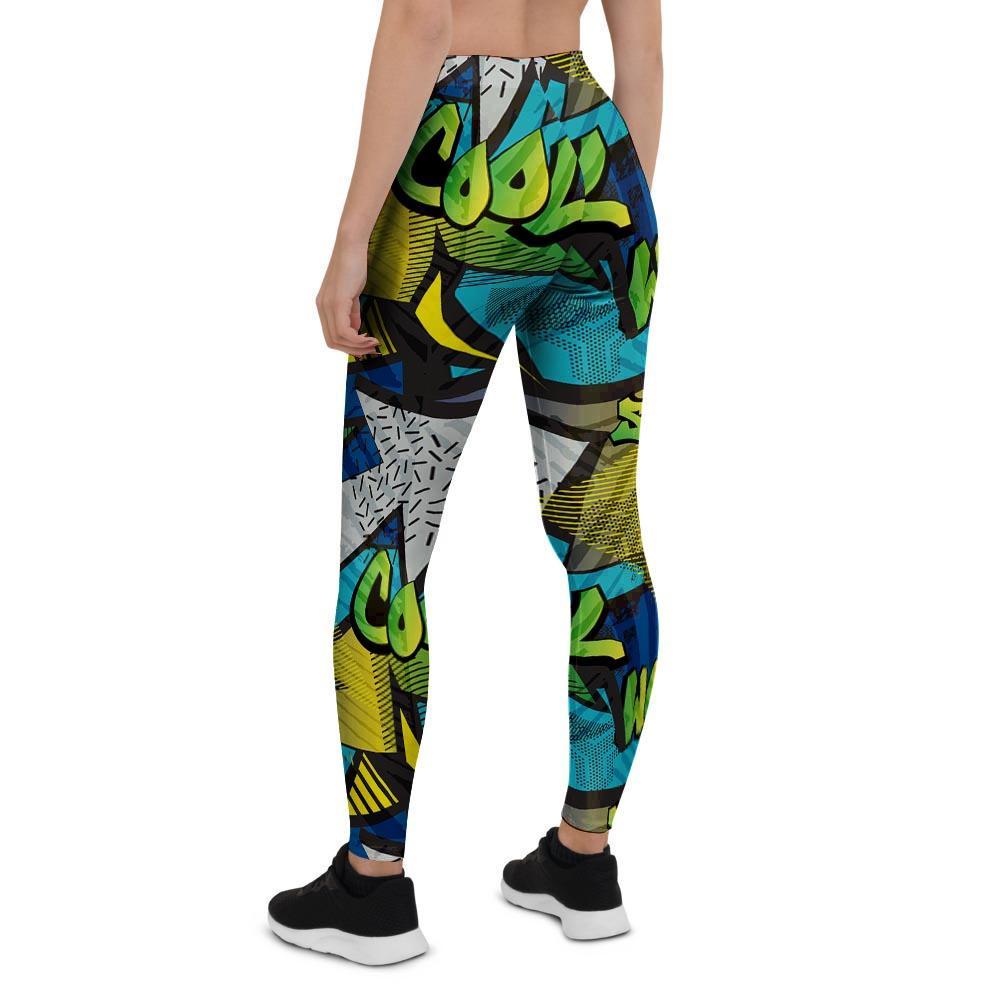 Abstract Graffiti Print Women's Leggings-grizzshop