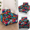 Abstract Graffiti Wow Print Armchair Cover-grizzshop