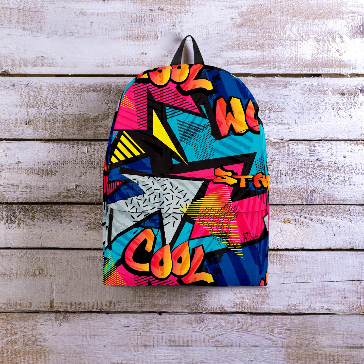 Abstract Graffiti Wow Print Backpack-grizzshop