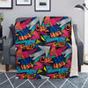 Abstract Graffiti Wow Print Blanket-grizzshop