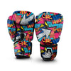 Abstract Graffiti Wow Print Boxing Gloves-grizzshop