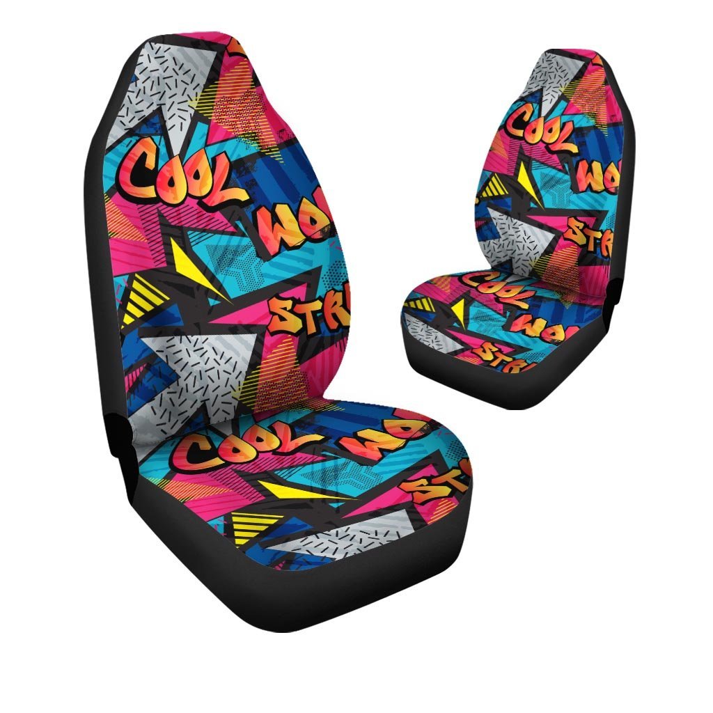 Abstract Graffiti Wow Print Car Seat Covers-grizzshop