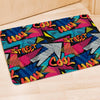 Abstract Graffiti Wow Print Door Mat-grizzshop