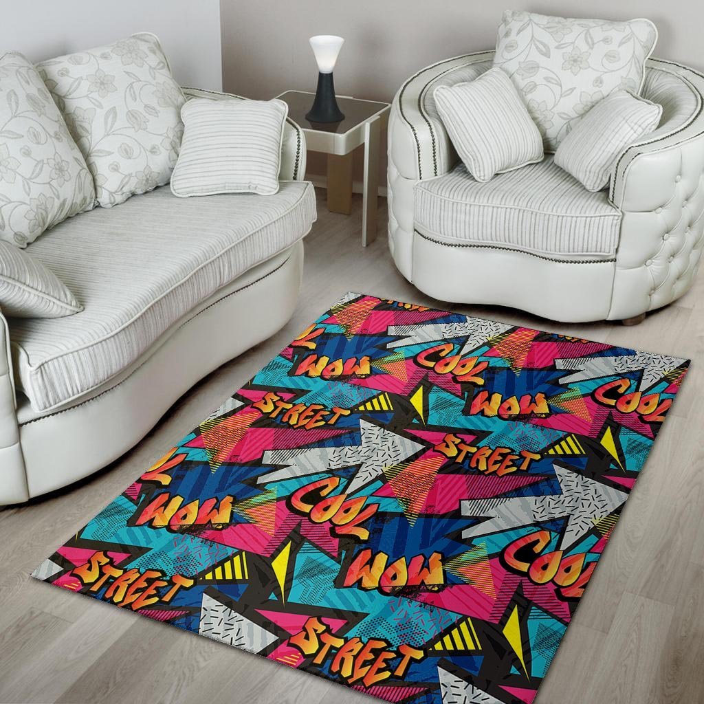 Abstract Graffiti Wow Print Floor Mat-grizzshop