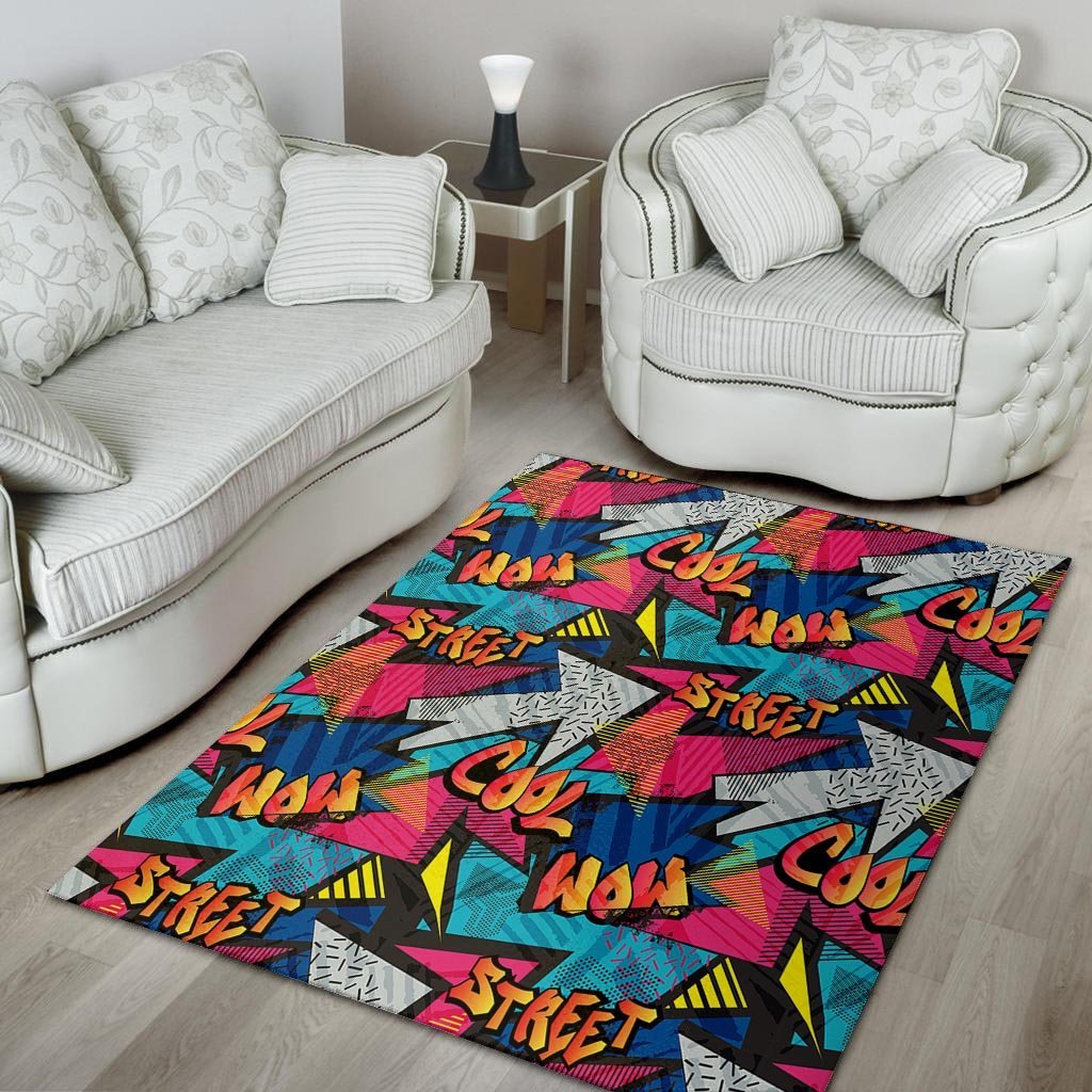 Abstract Graffiti Wow Print Floor Mat-grizzshop