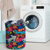 Abstract Graffiti Wow Print Laundry Basket-grizzshop