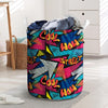 Abstract Graffiti Wow Print Laundry Basket-grizzshop