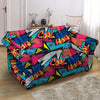 Abstract Graffiti Wow Print Loveseat Cover-grizzshop