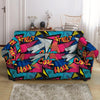 Abstract Graffiti Wow Print Loveseat Cover-grizzshop