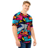 Abstract Graffiti Wow Print Men T Shirt-grizzshop