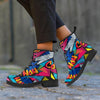 Abstract Graffiti Wow Print Men's Boots-grizzshop