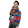 Abstract Graffiti Wow Print Men's Hoodie-grizzshop