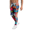 Abstract Graffiti Wow Print Men's Leggings-grizzshop