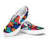 Abstract Graffiti Wow Print Men's Slip On Sneakers-grizzshop