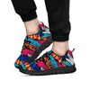 Abstract Graffiti Wow Print Men's Sneakers-grizzshop