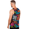 Abstract Graffiti Wow Print Men's Tank Tops-grizzshop