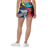 Abstract Graffiti Wow Print Mini Skirt-grizzshop