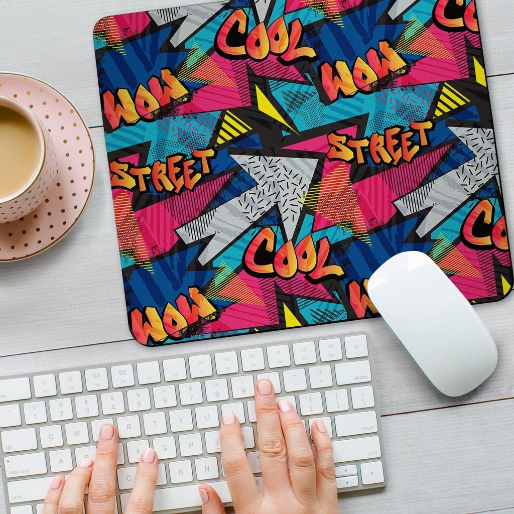 Abstract Graffiti Wow Print Mouse Pad-grizzshop