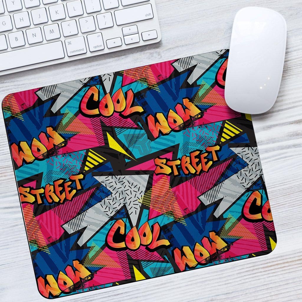 Abstract Graffiti Wow Print Mouse Pad-grizzshop