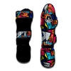 Abstract Graffiti Wow Print Muay Thai Shin Guard-grizzshop