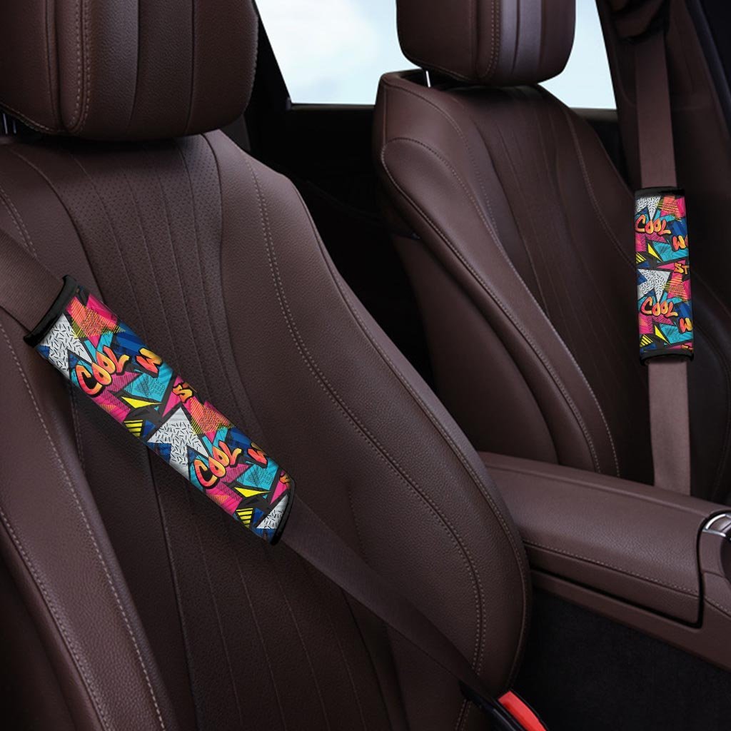 Abstract Graffiti Wow Print Seat Belt Cover-grizzshop