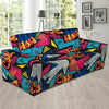 Abstract Graffiti Wow Print Sofa Cover-grizzshop