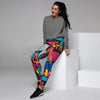 Abstract Graffiti Wow Print Women's Joggers-grizzshop