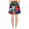 Abstract Graffiti Wow Print Women's Skirt-grizzshop