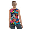 Abstract Graffiti Wow Print Women's Tank Top-grizzshop