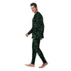 Abstract Green Lightning Print Pattern Men's Pajamas-grizzshop