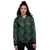 Abstract Green Lightning Print Pattern Women's Bomber Jacket-grizzshop