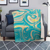 Abstract Green Marble Blanket-grizzshop