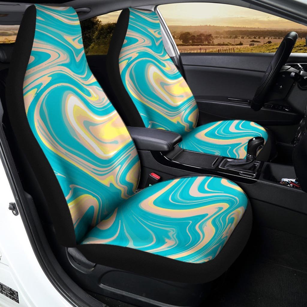 Abstract Green Marble Car Seat Covers-grizzshop