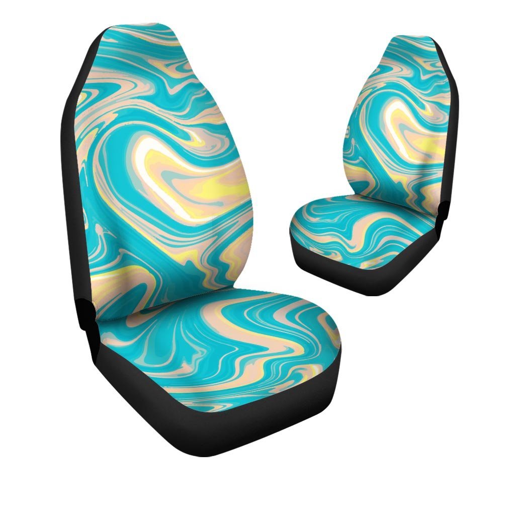 Abstract Green Marble Car Seat Covers-grizzshop