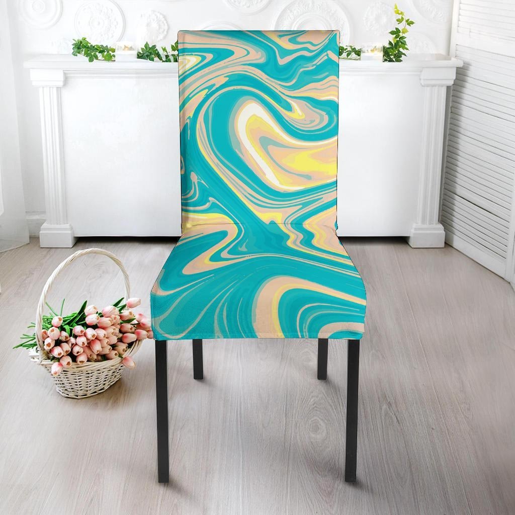 Abstract Green Marble Chair Cover-grizzshop