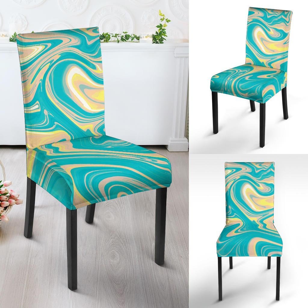 Abstract Green Marble Chair Cover-grizzshop