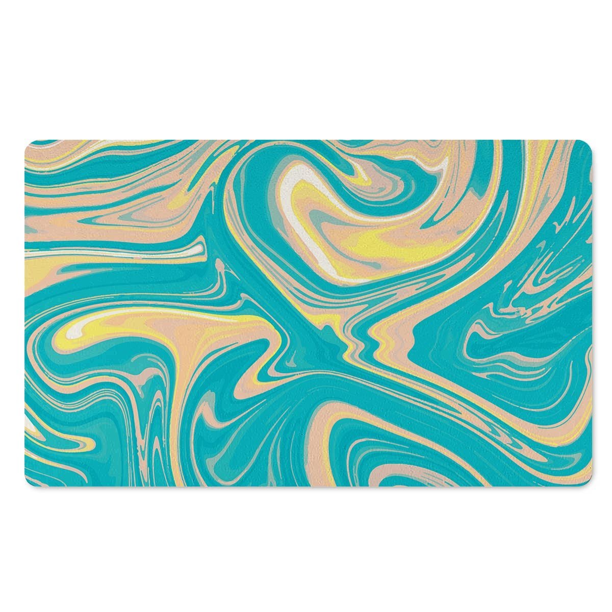 Abstract Green Marble Door Mat-grizzshop