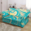 Abstract Green Marble Loveseat Cover-grizzshop