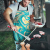 Abstract Green Marble Men's Apron-grizzshop