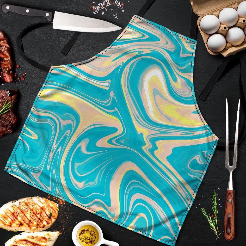 Abstract Green Marble Men's Apron-grizzshop