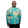 Abstract Green Marble Men's Bomber Jacket-grizzshop